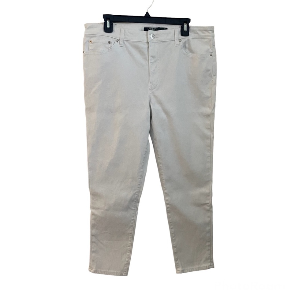 Lauren Ralph Lauren White Premier Skinny Cropped Pants - 14
